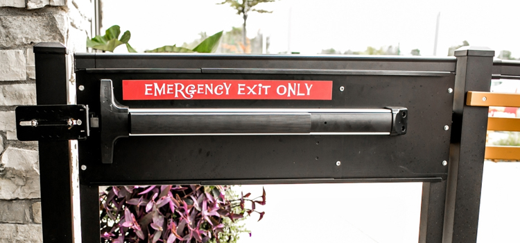 emergency push bar installation in Fountain Valley